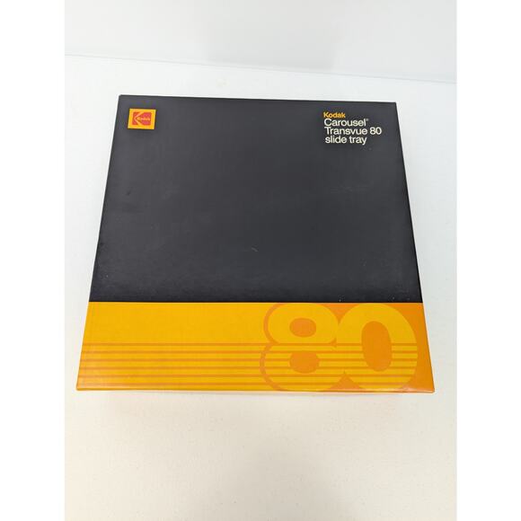 Vintage EUC Kodak Carousel Slide Tray Transvue 80 In Original Black Box - Picture 2 of 4